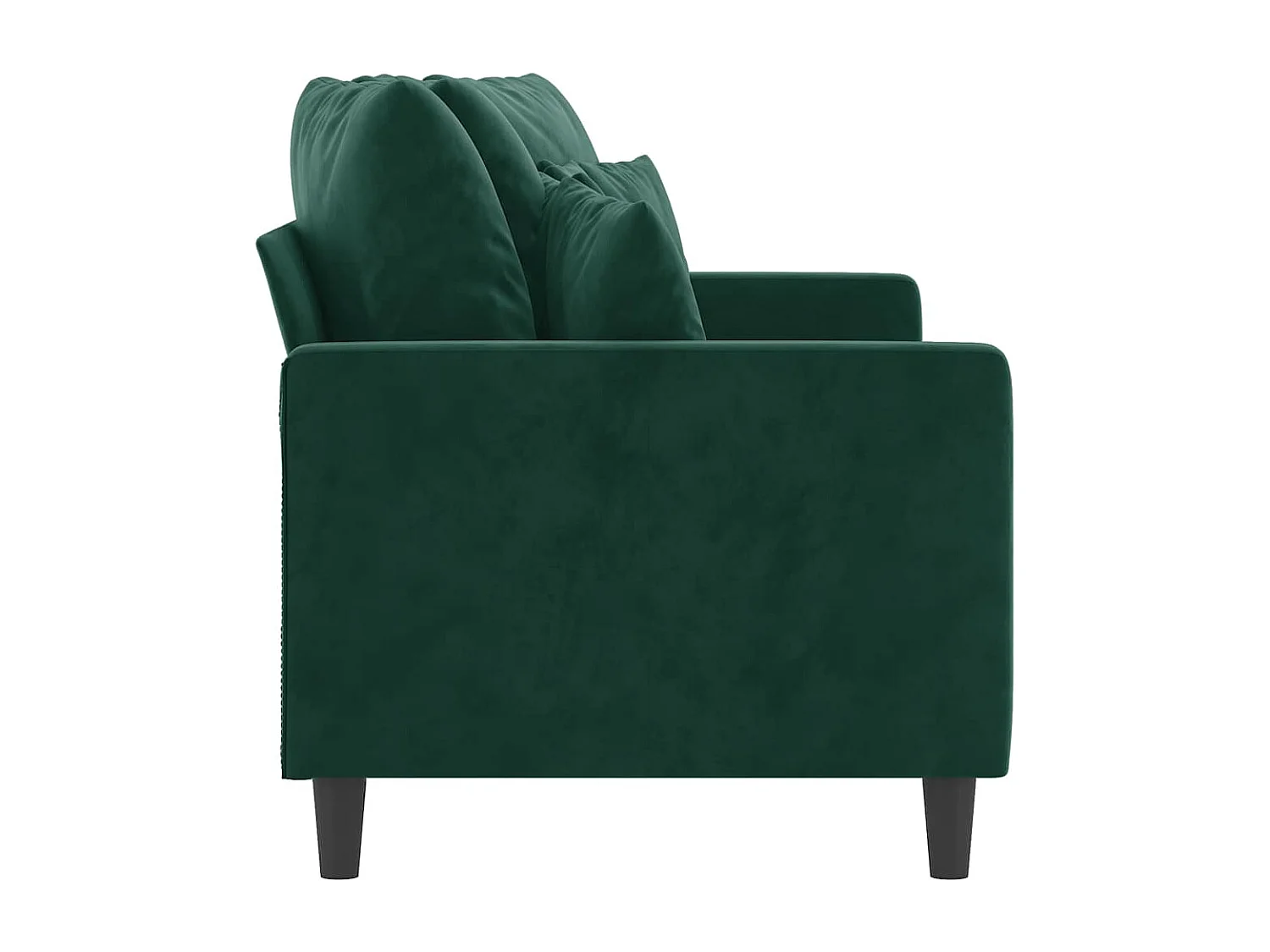 Divano a 2 Posti Verde Scuro 140 cm in Velluto