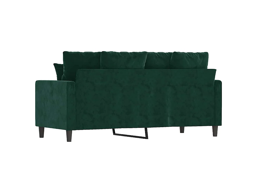 Canapé 2 places en velours vert foncé 158x77x80 cm