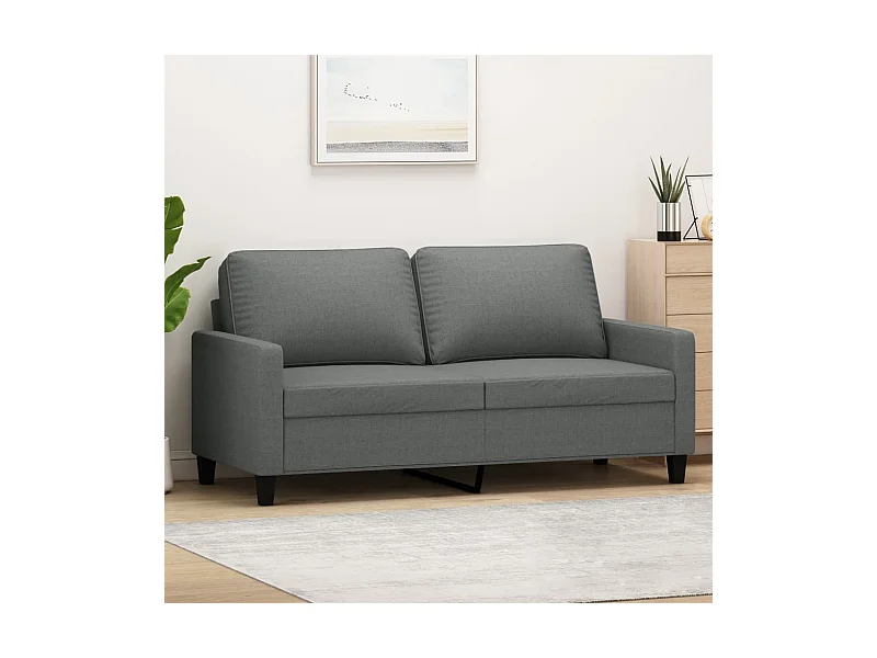 2-Sitzer-Sofa Dunkelgrau 140 cm Stoff