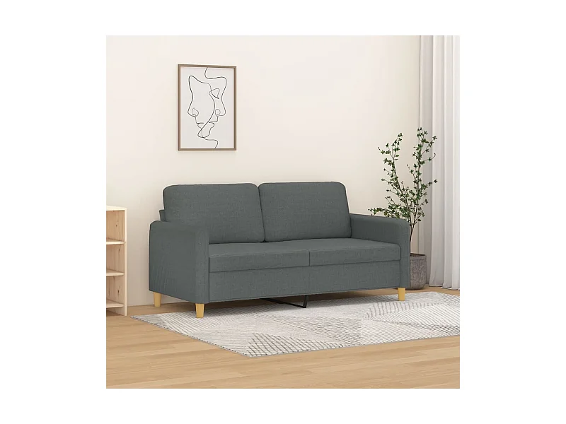 2-Sitzer-Sofa Dunkelgrau 140 cm Stoff