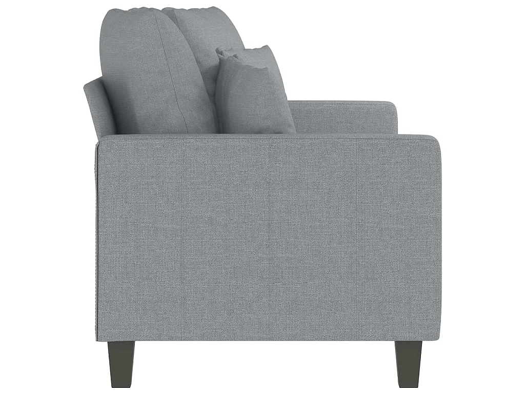 Canapé à 2 places Gris clair 140 cm Tissu