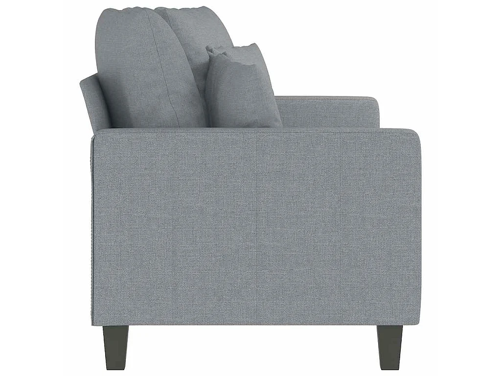 Canapé à 2 places Gris clair 140 cm Tissu