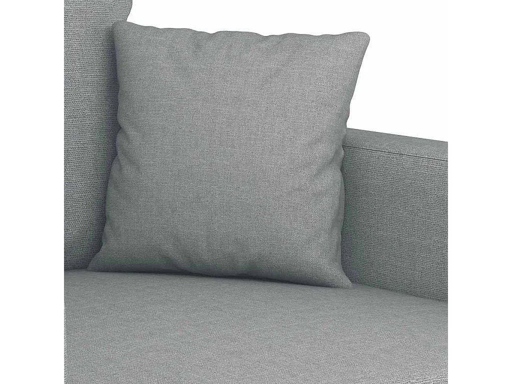 Canapé à 2 places Gris clair 140 cm Tissu