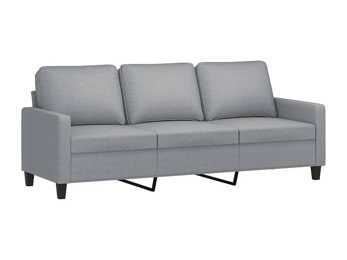 3-Sitzer-Sofa Hellgrau 180 cm Stoff