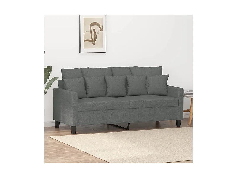 2-Sitzer-Sofa Dunkelgrau 140 cm Stoff