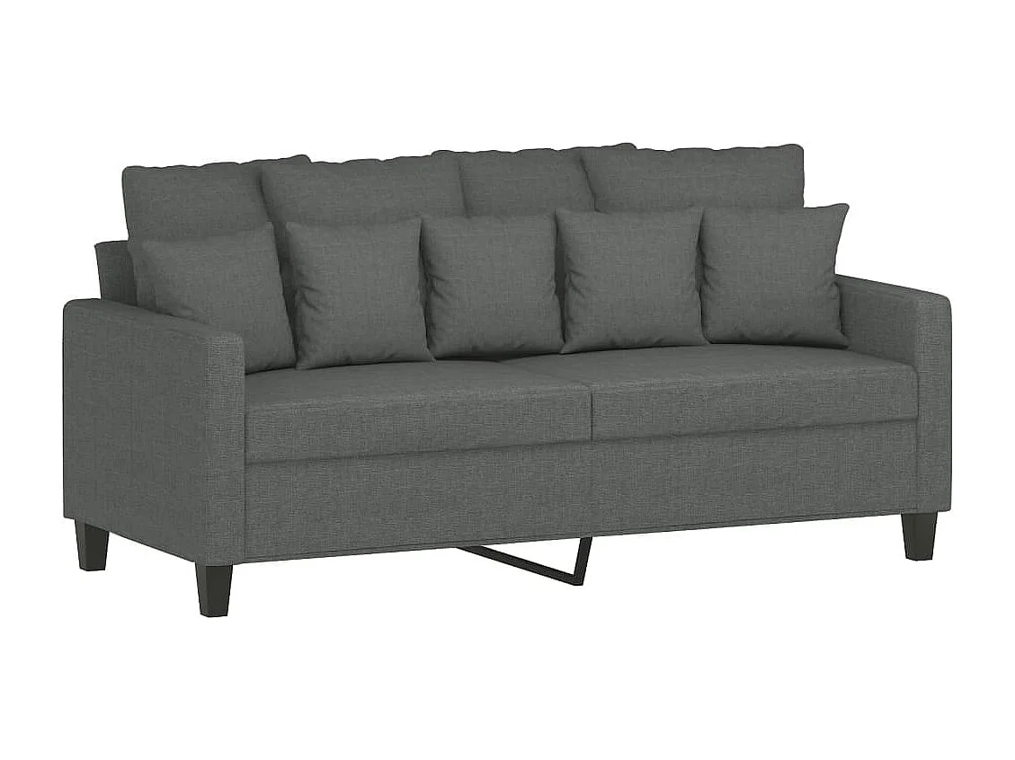2-Sitzer-Sofa Dunkelgrau 140 cm Stoff