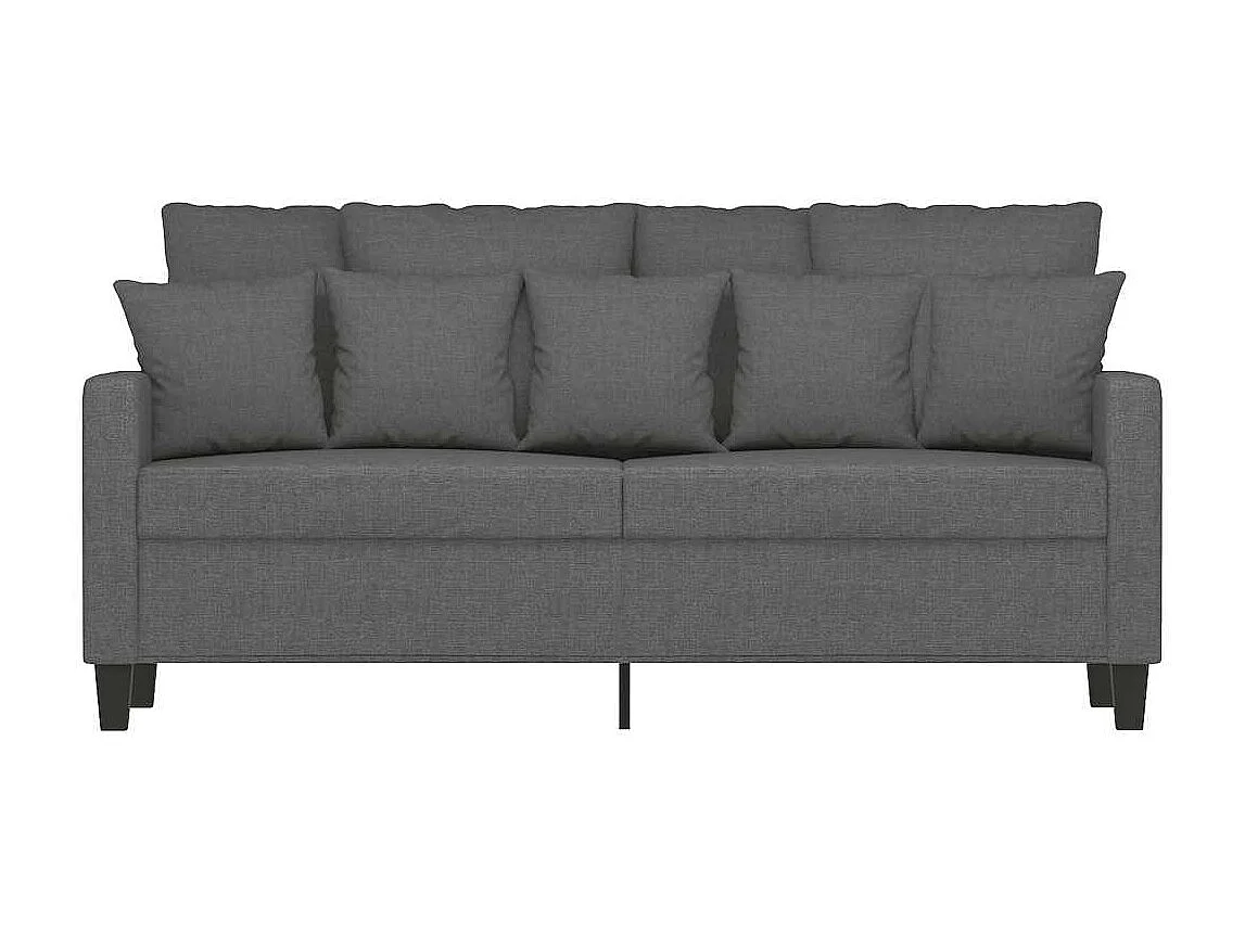 Divano a 2 Posti Grigio Scuro 140 cm in Tessuto