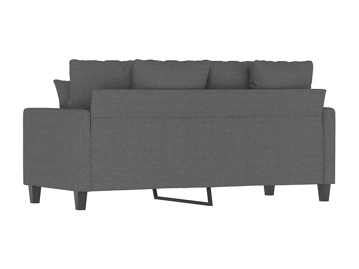 Divano a 2 Posti Grigio Scuro 140 cm in Tessuto