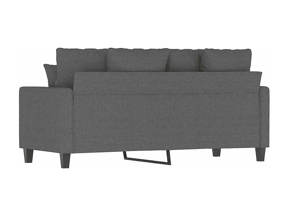 Divano a 2 Posti Grigio Scuro 140 cm in Tessuto