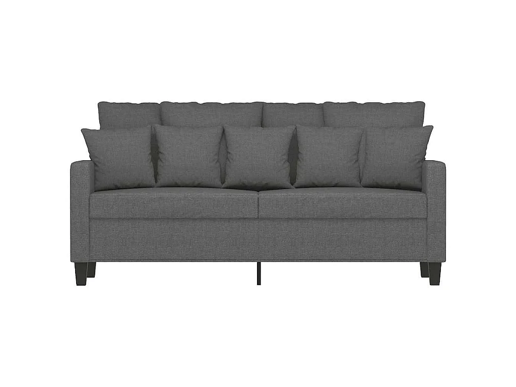 Canapé 2 places en tissu gris anthracite
