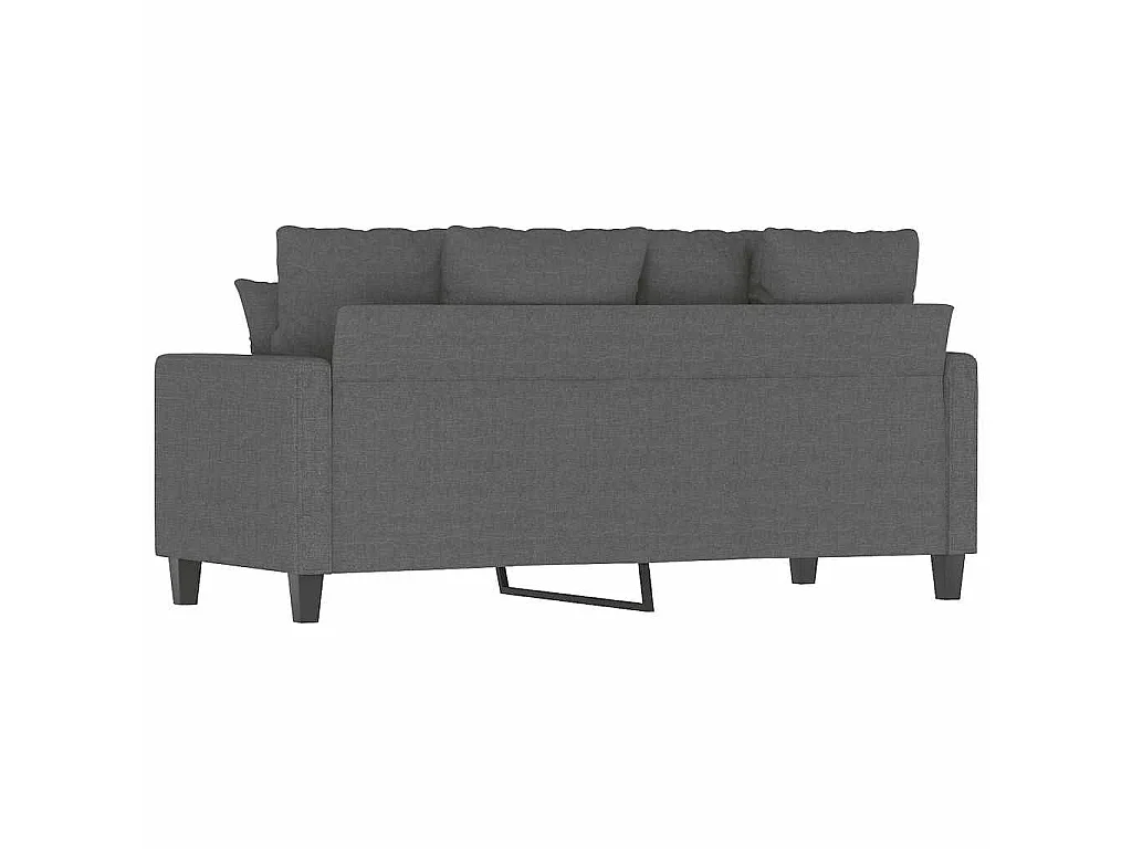 Sofá de 2 lugares em tecido 140 cm cinzento-escuro