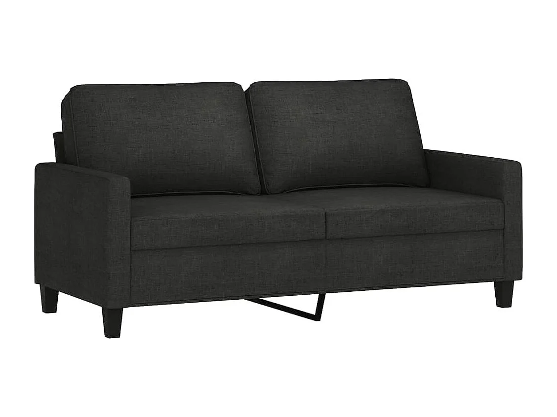 2-Sitzer-Sofa Schwarz 140 cm Stoff