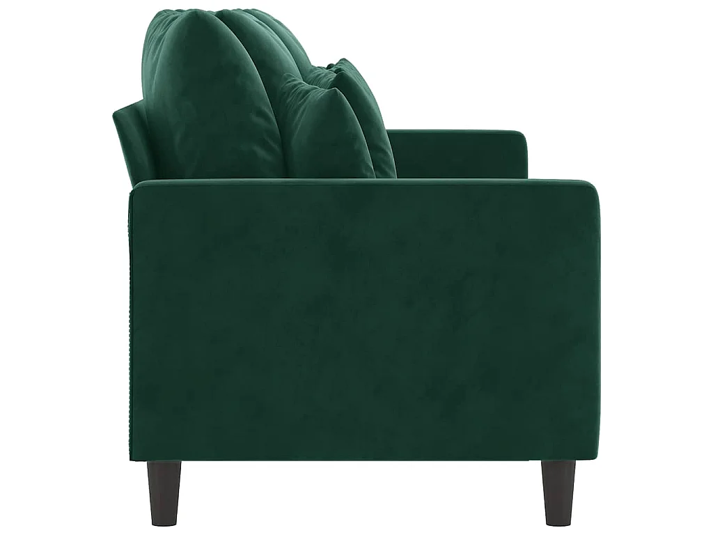 Driezitsbank 180 cm fluweel donkergroen