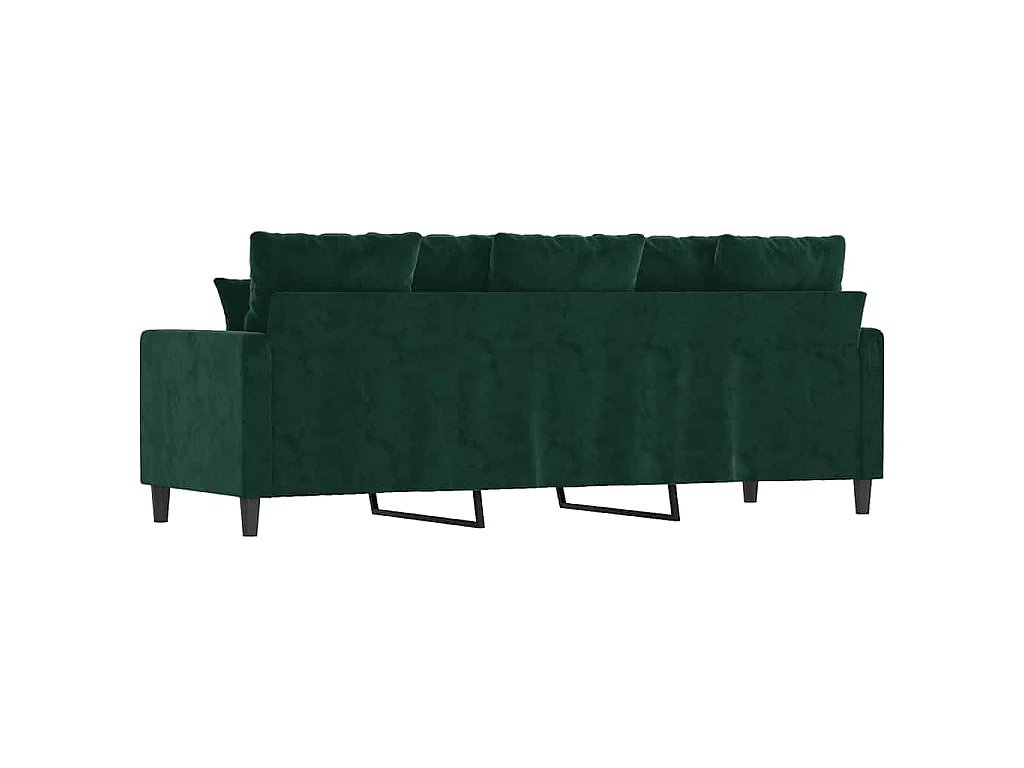 Driezitsbank 180 cm fluweel donkergroen