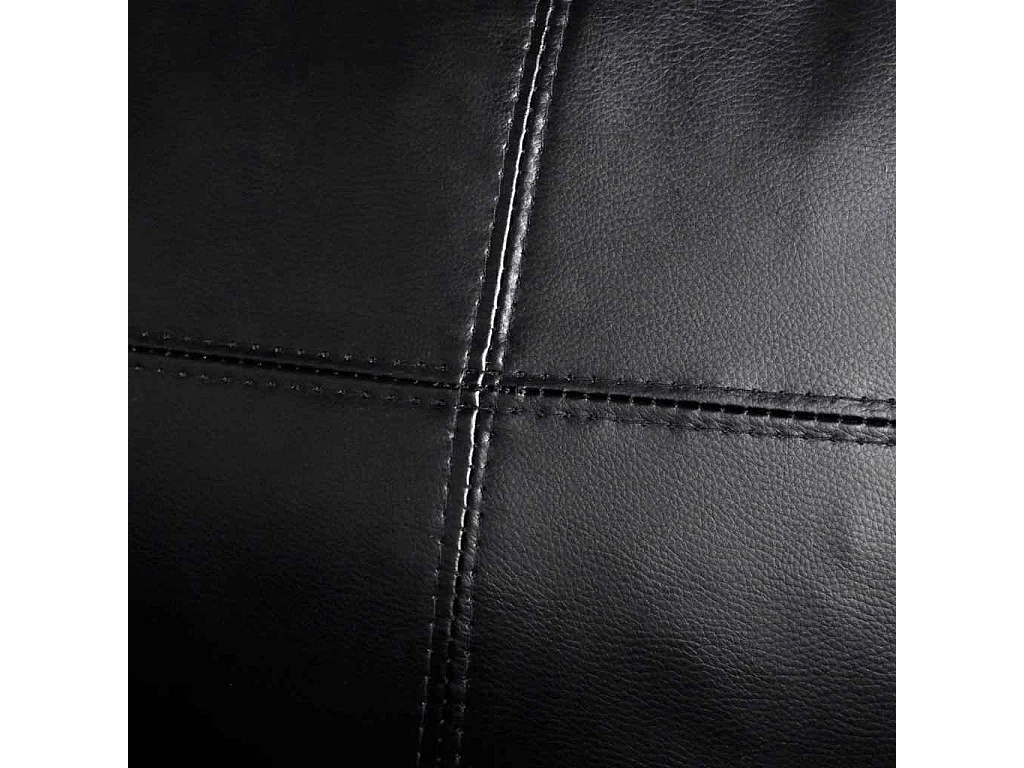 Canapé sectionnel à 3 places Cuir synthétique Noir