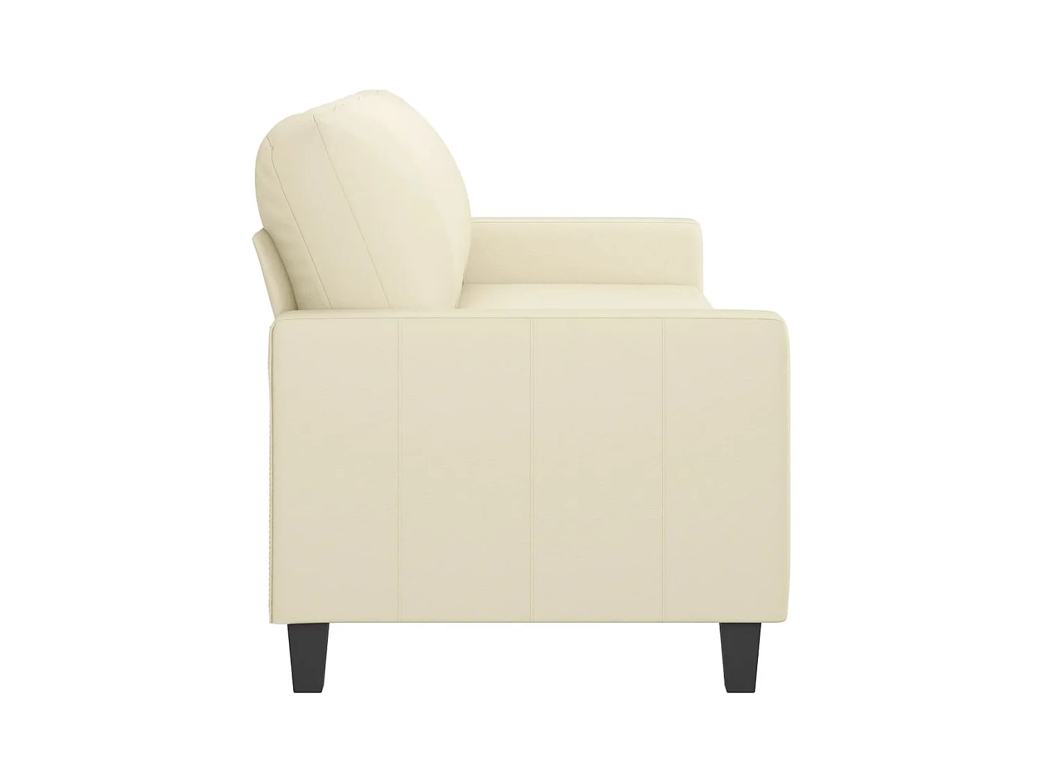 Driezitsbank 180 cm kunstleer crèmekleurig