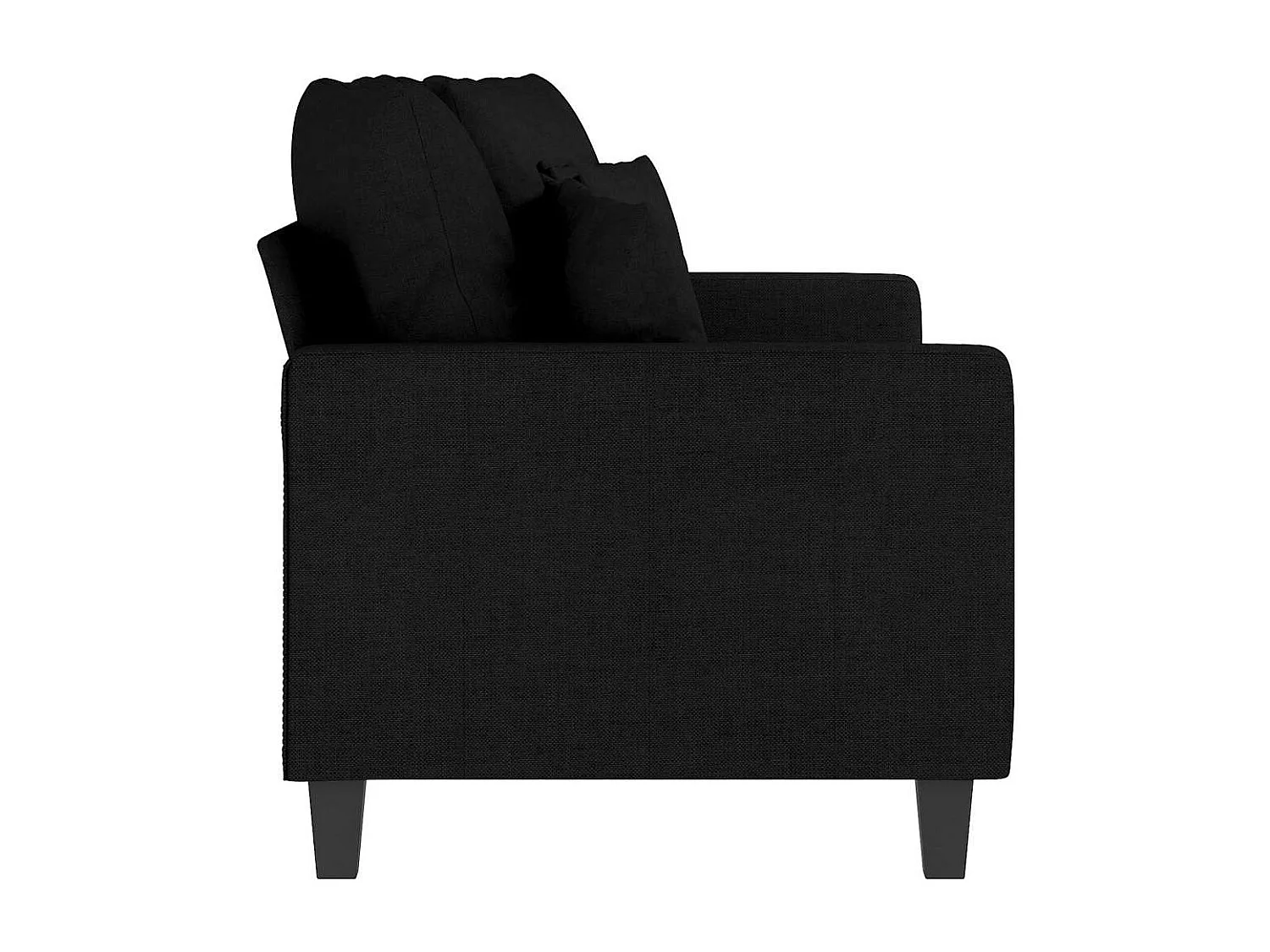 2-Sitzer-Sofa Schwarz 140 cm Stoff