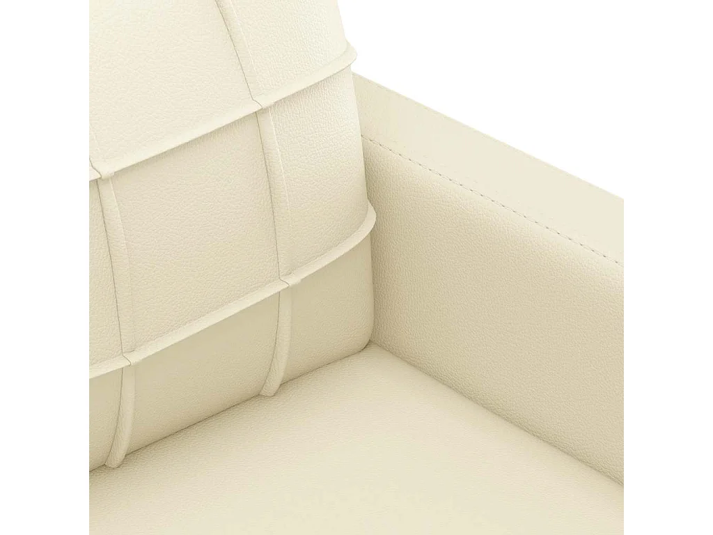 3-Sitzer-Sofa Creme 180 cm Kunstleder