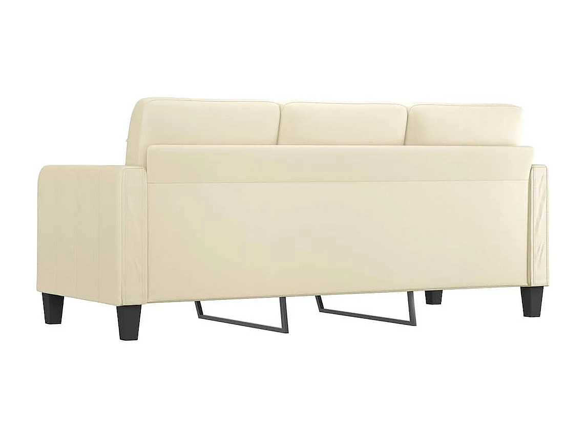 Canapé à 3 places Crème 180 cm Similicuir