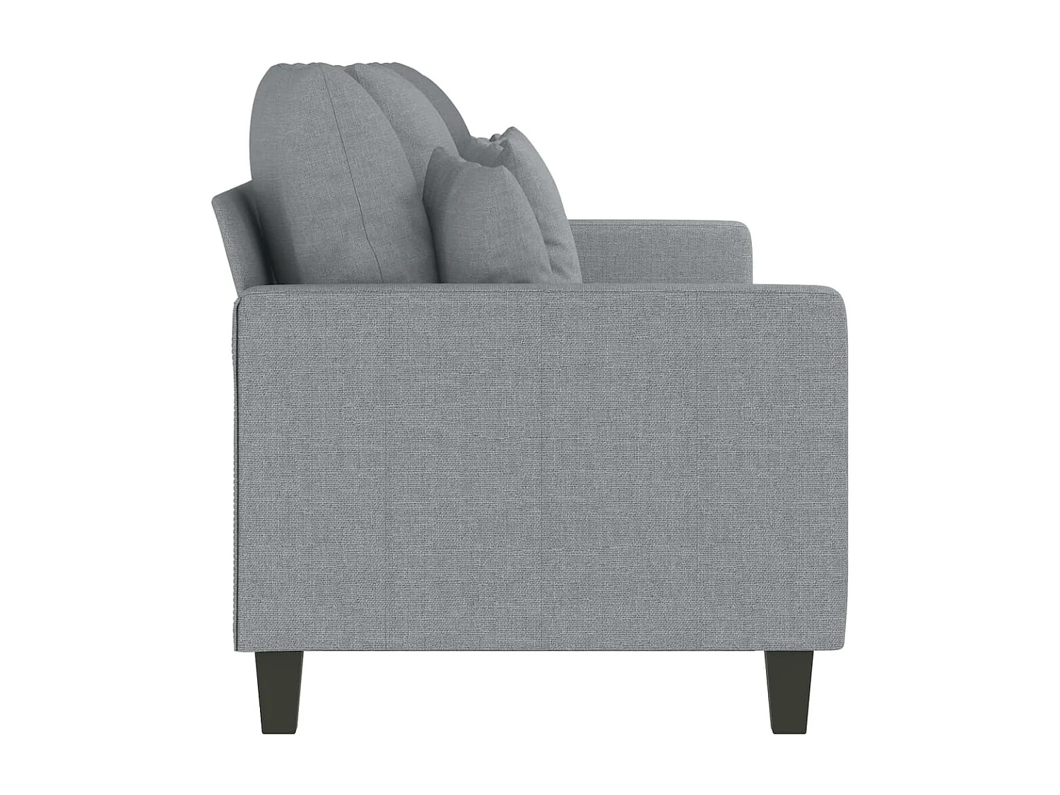 3-Sitzer-Sofa Hellgrau 180 cm Stoff