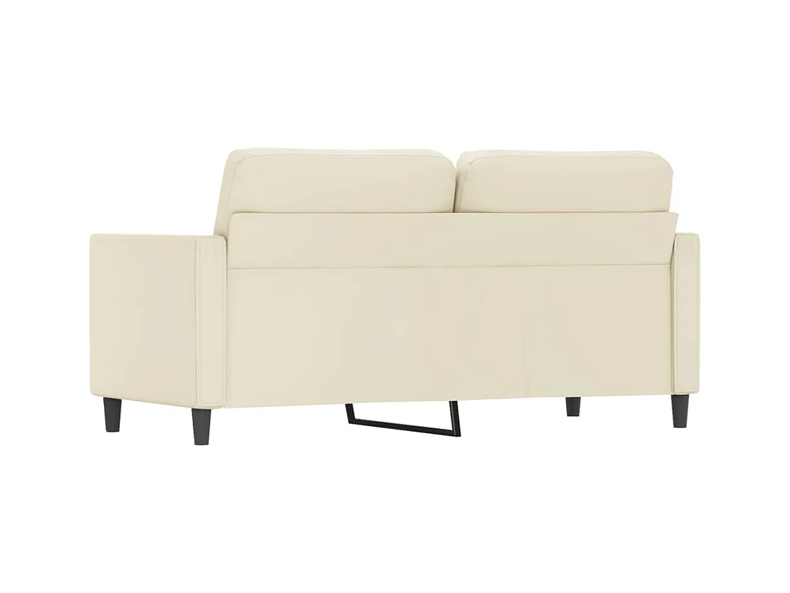 Tweezitsbank 140 cm kunstleer crèmekleurig