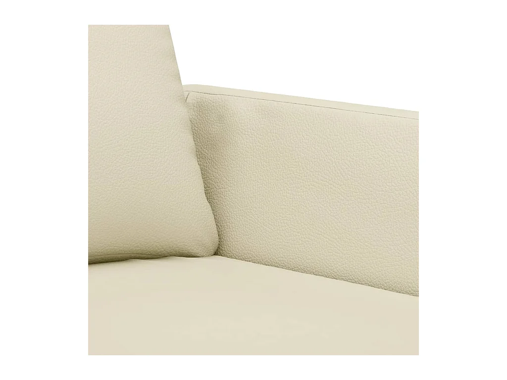 Tweezitsbank 140 cm kunstleer crèmekleurig