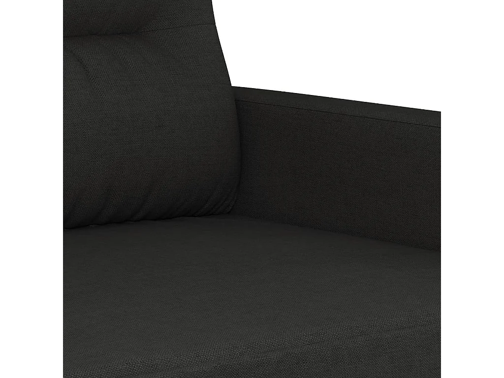 2-Sitzer-Sofa Schwarz 140 cm Stoff
