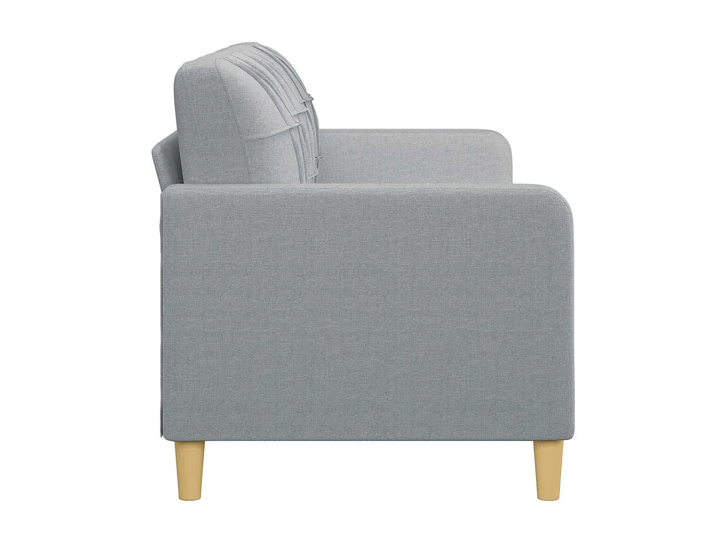 Sofá de 3 lugares 180 cm tecido cinza-claro
