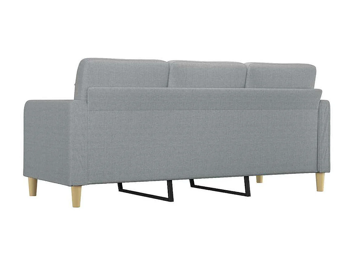 Sofá de 3 lugares 180 cm tecido cinza-claro