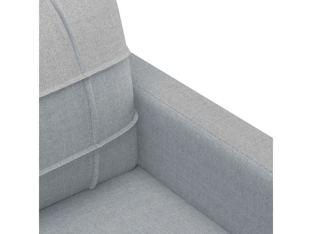 Sofá de 3 lugares 180 cm tecido cinza-claro