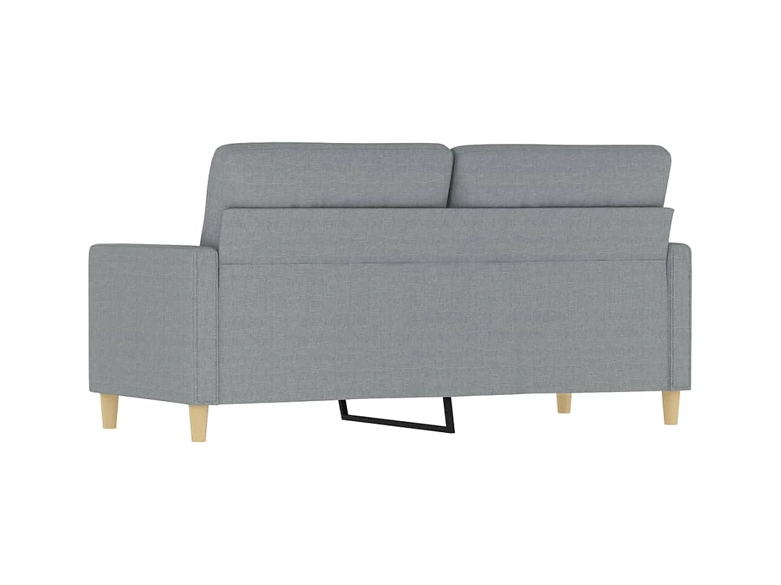 Canapé à 2 places Gris clair 140 cm Tissu