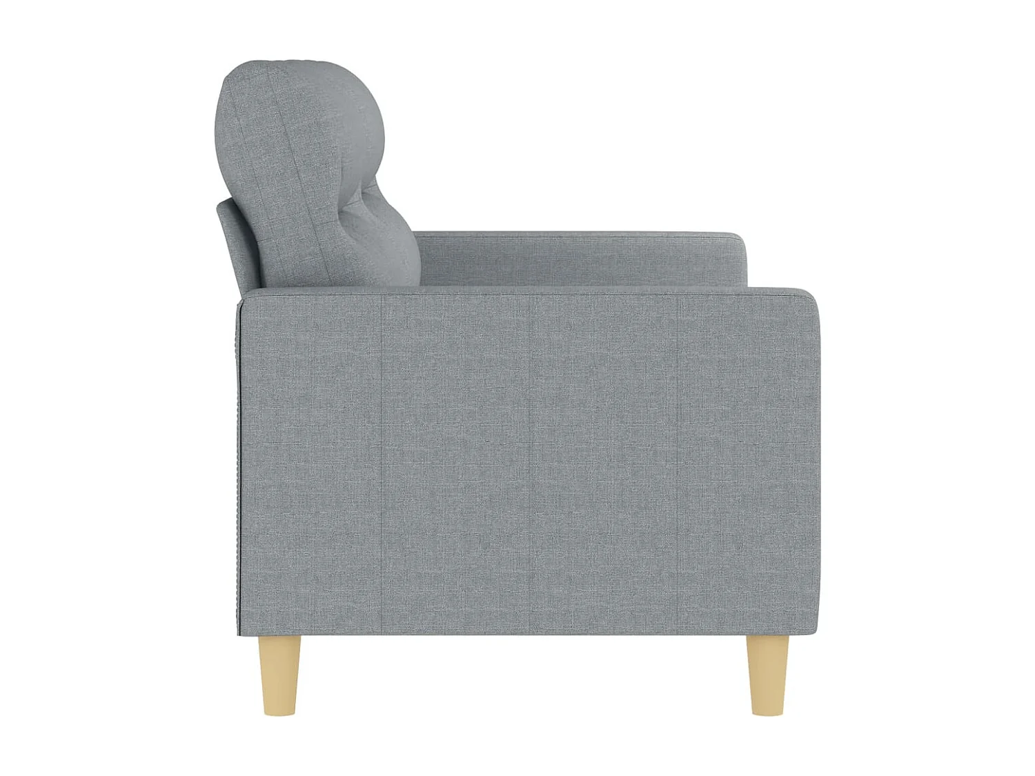 2-Sitzer-Sofa Hellgrau 140 cm Stoff