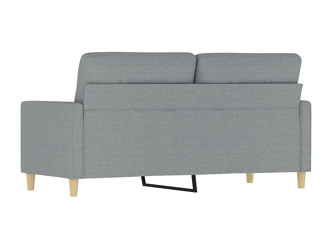2-Sitzer-Sofa Hellgrau 140 cm Stoff