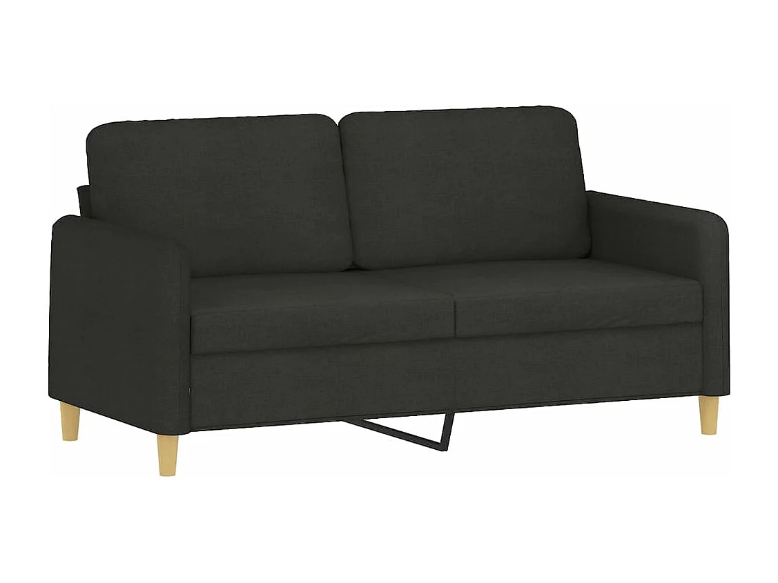 2-Sitzer-Sofa Schwarz 140 cm Stoff