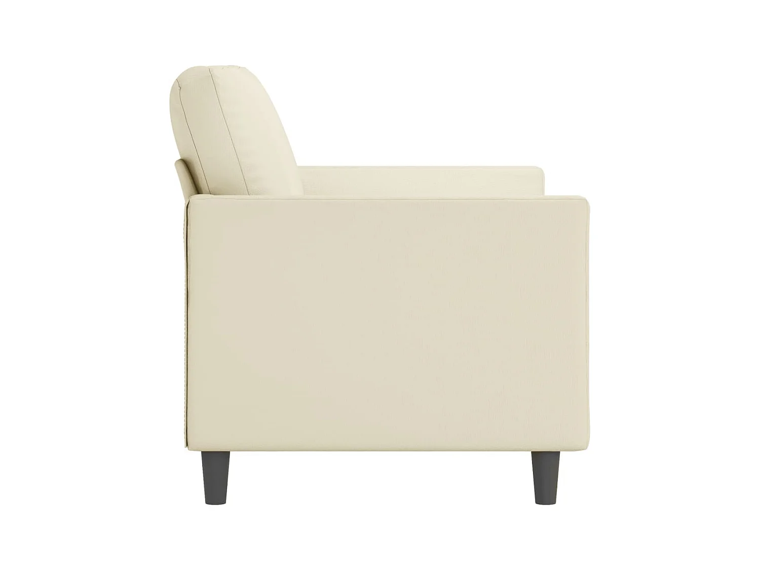 2-Sitzer-Sofa Creme 120 cm Kunstleder