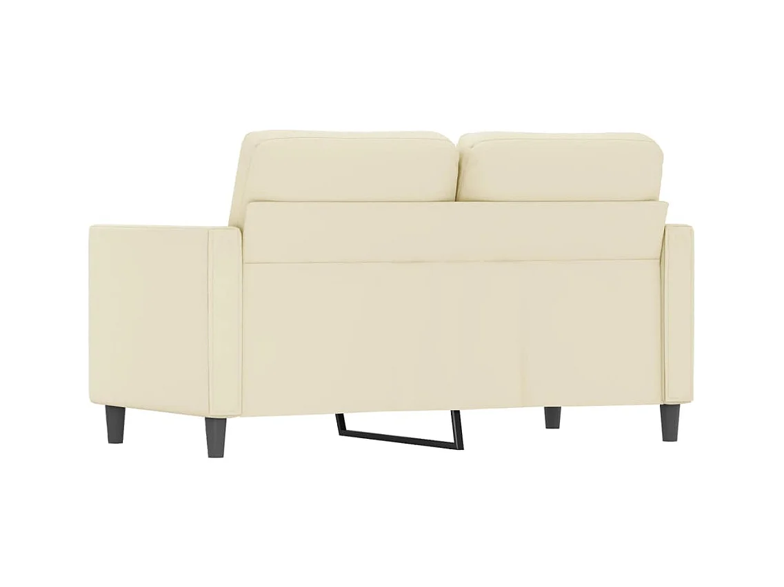 2-Sitzer-Sofa Creme 120 cm Kunstleder