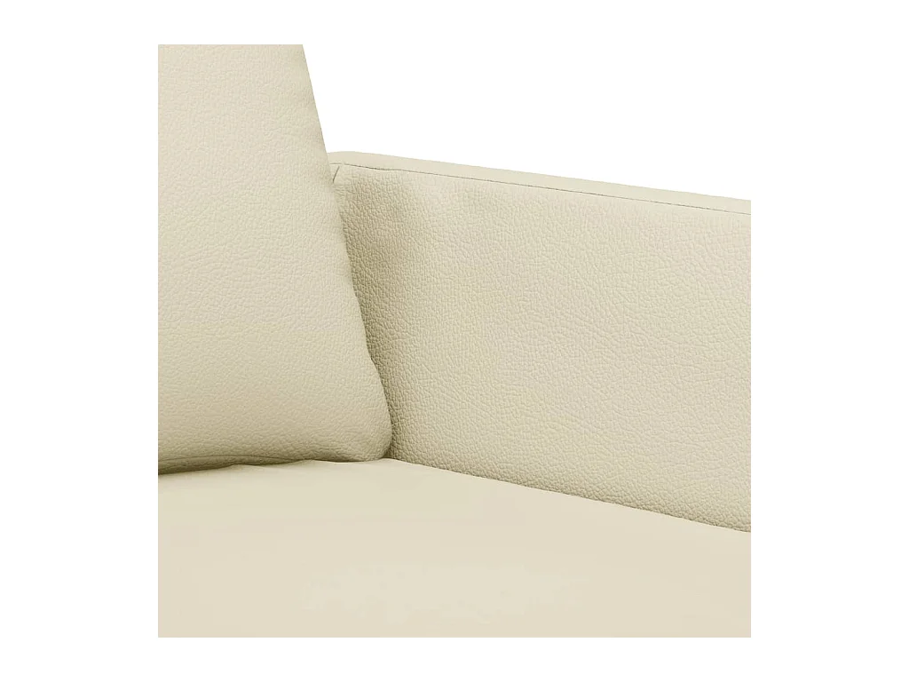2-Sitzer-Sofa Creme 120 cm Kunstleder