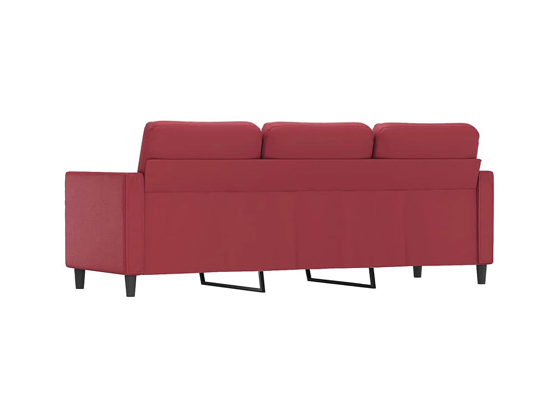 3-Sitzer-Sofa Weinrot 180 cm Kunstleder