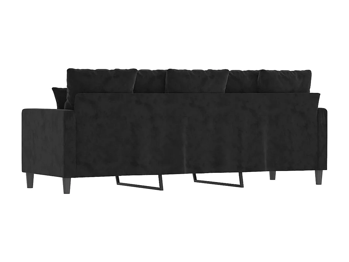Canapé à 3 places Noir 180 cm Velours