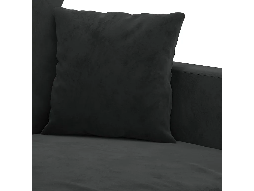 Canapé à 3 places Noir 180 cm Velours