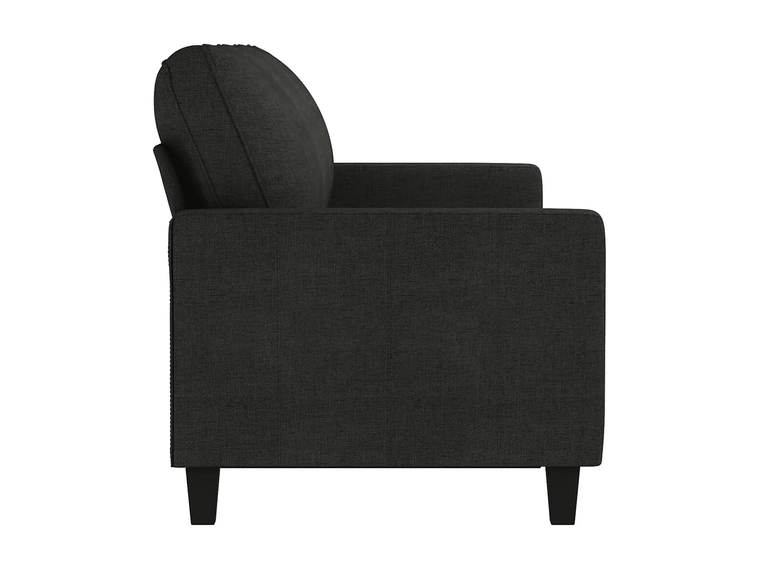 3-Sitzer-Sofa Schwarz 180 cm Stoff