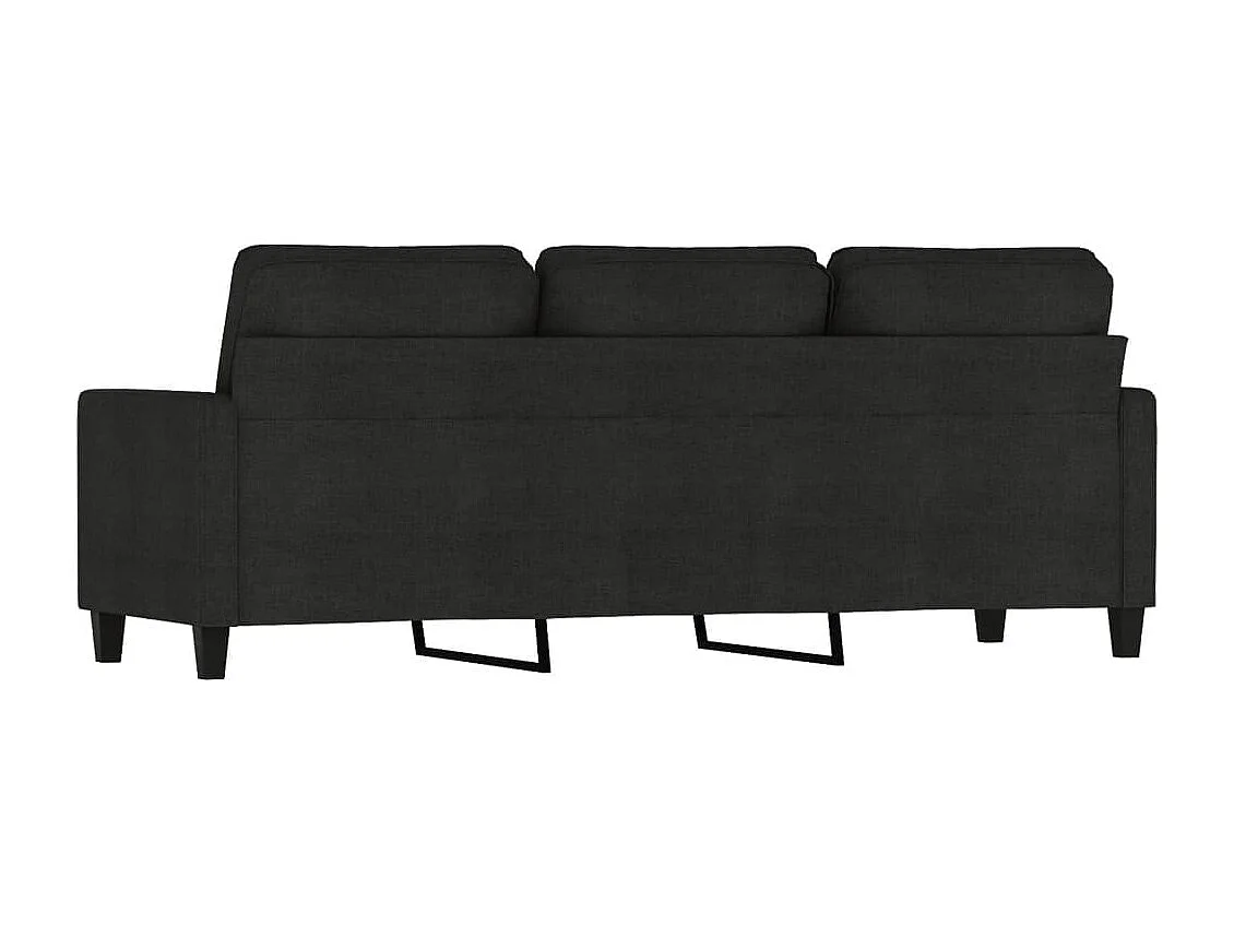 3-Sitzer-Sofa Schwarz 180 cm Stoff