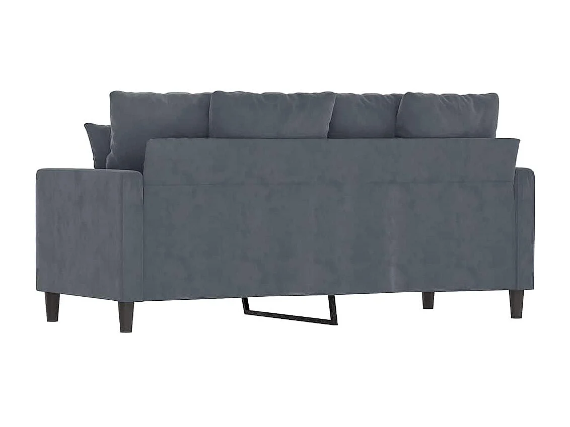 Tweezitsbank 140 cm fluweel donkergrijs