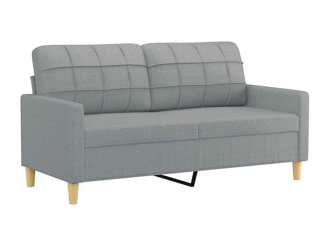 2-Sitzer-Sofa Hellgrau 140 cm Stoff