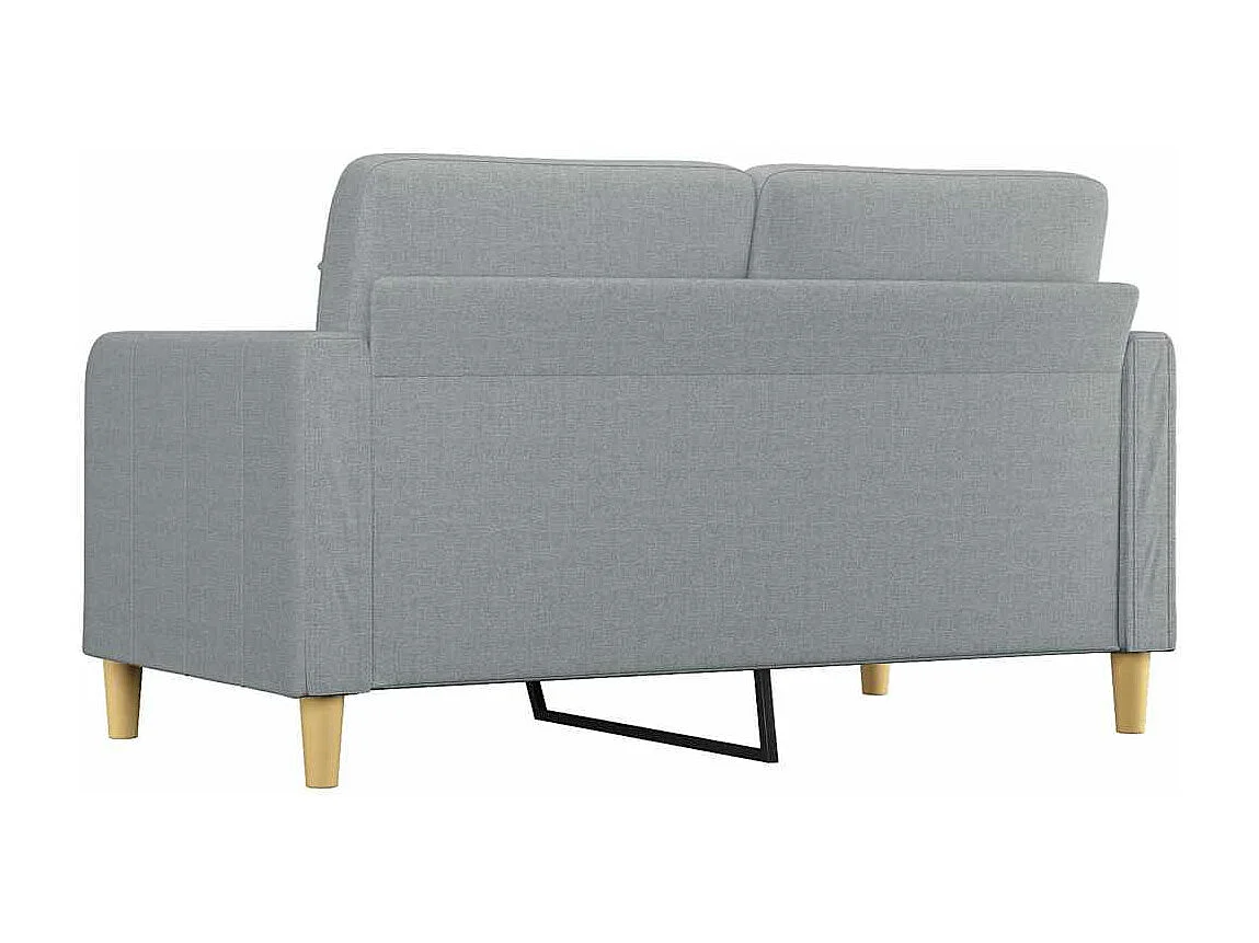 Tweezitsbank 140 cm stof lichtgrijs