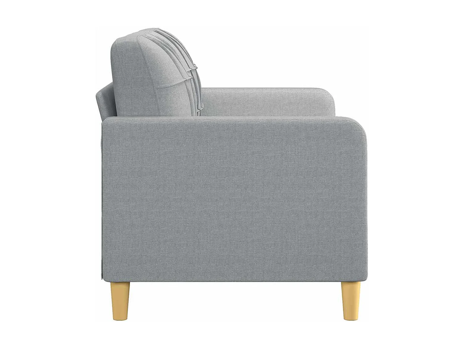 Divano a 2 Posti Grigio Chiaro 140 cm in Tessuto