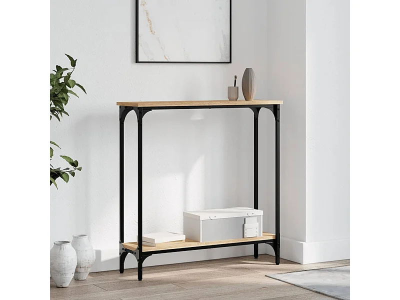 Mesa consola madera de ingeniería roble Sonoma 75x22,5x75 cm