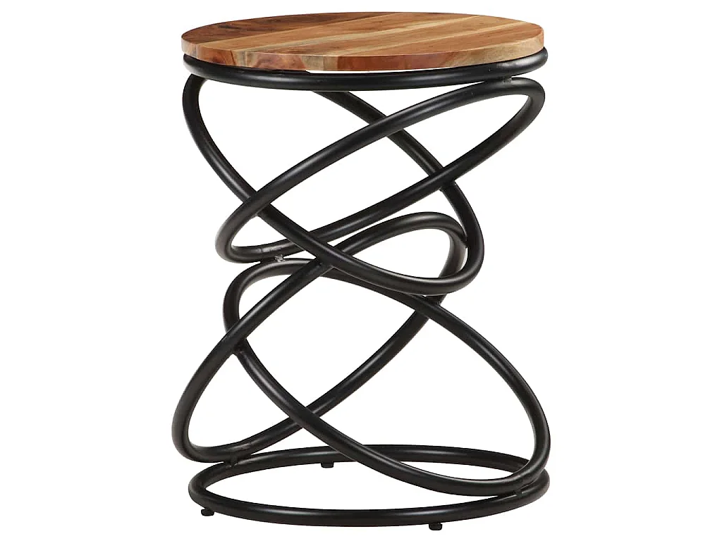 Tavolino da Salotto 40x40x52 cm in Legno Massello di Acacia