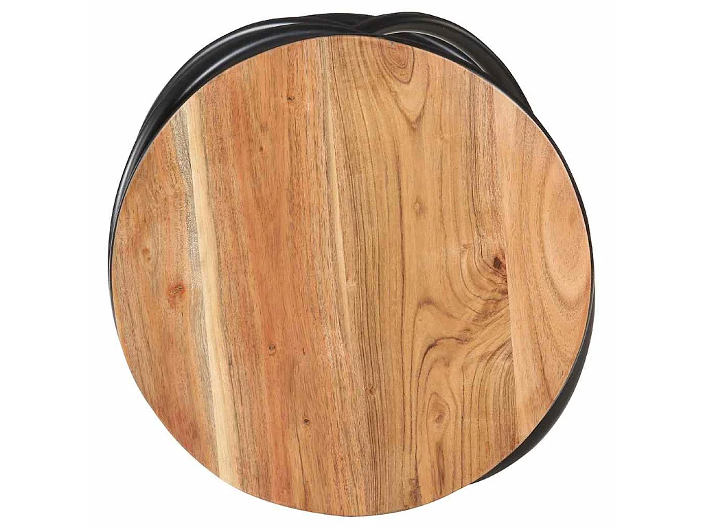 Tavolino da Salotto 40x40x52 cm in Legno Massello di Acacia