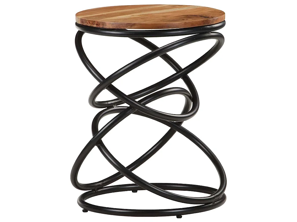 Tavolino da Salotto 40x40x52 cm in Legno Massello di Acacia